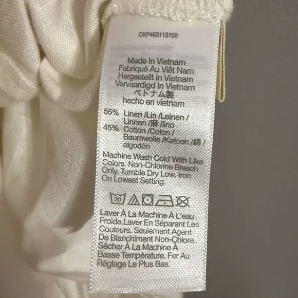 Madewell Linen Blend Princess Seamed Dress Old Money quiet luxury timeless NWT - Picture 7 of 9